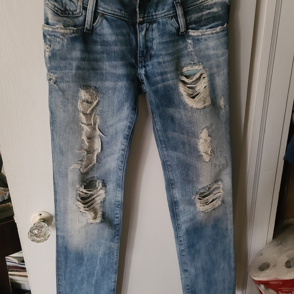 Diesel matic distressed skinny jeans